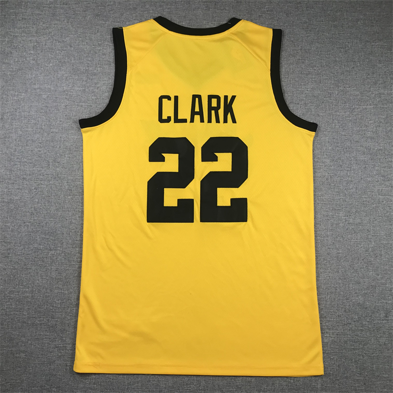 Men Iowa Hawkeye #22 Clark Yellow Nike 2024 NBA Jersey->los angeles lakers->NBA Jersey